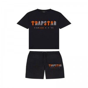 Black Trapstar Chenille Decoded Set Men's Shorts India | LQ09-475