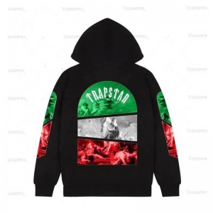 Black Trapstar Chenille Hunter X Hunter Men's Hoodie India | BF16-704