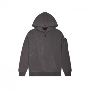 Black Trapstar Construct Hyperdrive Hoodie Men's Tracksuit India | UK46-890