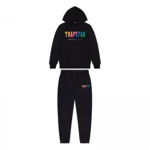 Black Trapstar Dave Chenille Decoded Men's Tracksuit India | NU48-255