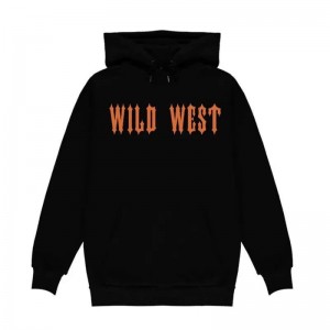 Black Trapstar Fleece Central Cee Trap Star Wild West Men's Hoodie India | GD72-948