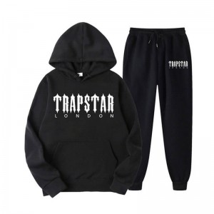 Black Trapstar Fleece London Shining Men's Tracksuit India | EN68-513