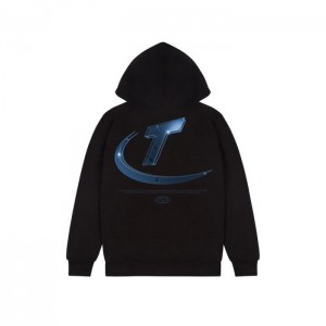 Black Trapstar Hyperdrive High Density Men's Hoodie India | MW70-588