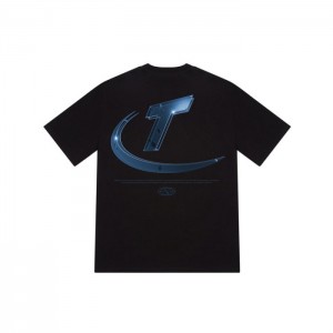 Black Trapstar Hyperdrive High Density Tee Men's T Shirts India | NS20-572