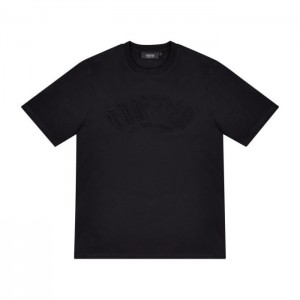 Black Trapstar Irongate Arch Embossed Tee Men's T Shirts India | ID64-894