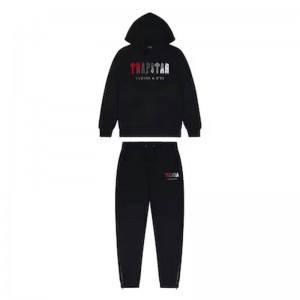 Black Trapstar Irongate Decoded Hoodie Men's Tracksuit India | VS54-467