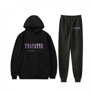 Black Trapstar It's a Secret Funny Galaxy Shining Men's Tracksuit India | GS53-431