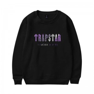 Black Trapstar It's a Secret Shining Galaxy Men's Sweatshirts India | LE07-642