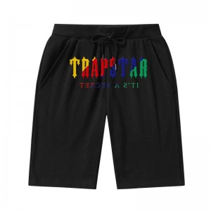 Black Trapstar It's a Secret Shinning Galaxy Men's Shorts India | YW36-623