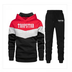 Black Trapstar Jogging Suit Logo Men's Tracksuit India | CF45-723