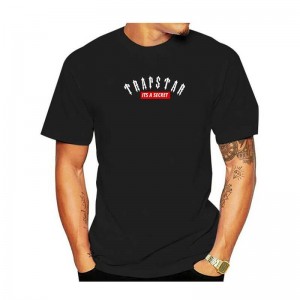 Black Trapstar London Co-Branded Short Sleeve Men's T Shirts India | RK05-109