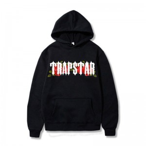 Black Trapstar Long Sleeve Men's Hoodie India | TP51-753