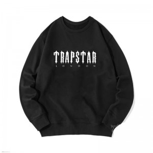 Black Trapstar Merch London Men's Sweatshirts India | DN09-741