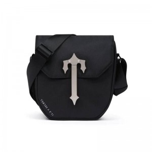 Black Trapstar Messenger Men's Bags India | EI39-832