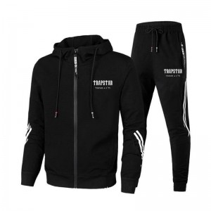 Black Trapstar Sportswear Men's Tracksuit India | KC68-125