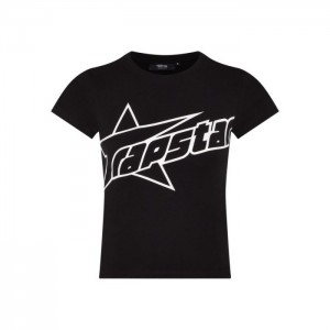 Black Trapstar TS Baby Tee Men's T Shirts India | TS12-001