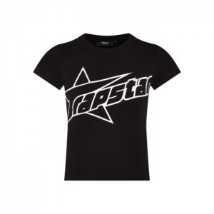 Black Trapstar TS Baby Tee Women's Top India | AH73-885