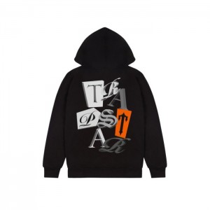 Black Trapstar TS Script 3D Edition Men's Hoodie India | KC63-906