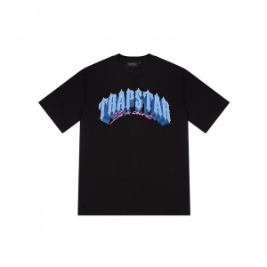 Black Trapstar Trap City Tee Men's T Shirts India | DG50-834