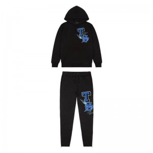 Black Trapstar Varsity TS Men's Tracksuit India | LI47-754