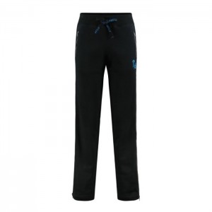 Black / Turquoise Trapstar Script Zip Leg Jogging Bottoms Women's Pants India | QG03-610