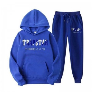 Blue Trapstar Chenille Decoded Hooded Men's Tracksuit India | FU64-488