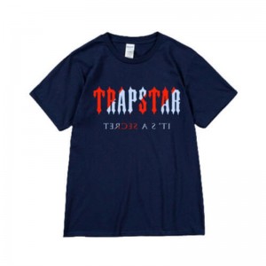 Blue Trapstar It's a Secret Short Sleeve Men's T Shirts India | IT81-986