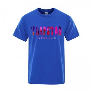 Blue Trapstar London Sunset It's a Secret Men's T Shirts India | DH79-865