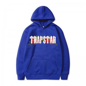 Blue Trapstar Long Sleeve Men's Hoodie India | ZJ34-884