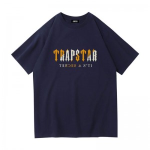 Blue Trapstar Shinning Galaxy its a Secret Men's T Shirts India | QK07-594