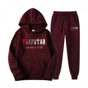 Burgundy Red Trapstar It's A Secret Set Win Men's Tracksuit India | JJ47-639