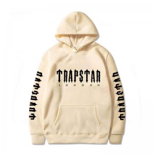 Cream Trapstar London Galaxy City Men's Hoodie India | QF81-122