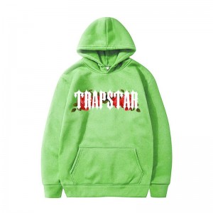 Green Trapstar Long Sleeve Men's Hoodie India | PP32-466