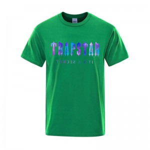 Green Trapstar Soft Short Sleeve Men's T Shirts India | RA13-616