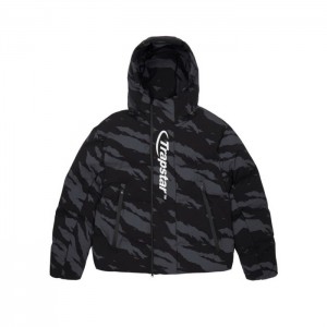 Grey Camo Trapstar Hyperdrive Technical Puffer Men's Outerwear India | BK25-329