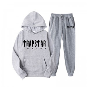 Grey Trapstar Fleece London Men's Tracksuit India | JT14-461