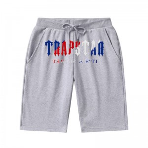 Grey Trapstar Irongate Arch Chenille Men's Shorts India | VW37-030