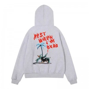 Grey Trapstar Rest When I’m Dead Men's Hoodie India | BW14-576