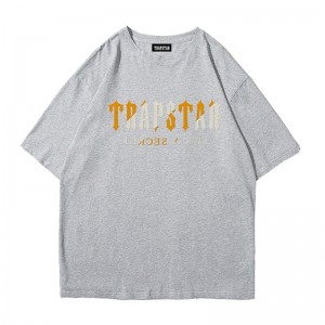 Grey Trapstar Shinning Galaxy its a Secret Men's T Shirts India | DO49-619