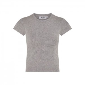 Grey Trapstar TS-Star Applique Baby Tee Men's T Shirts India | XF33-021