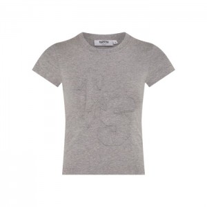 Grey Trapstar TS-Star Applique Baby Tee Women's Top India | AL56-591