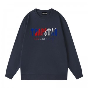 NavyBlue Trapstar Crewneck It’s A Secret Galaxy Men's Sweatshirts India | NE77-919