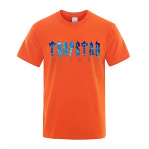 Orange Trapstar London Chenille Tee Men's T Shirts India | MX07-948