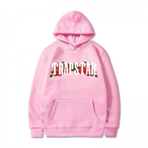 Pink Trapstar Long Sleeve Men's Hoodie India | TE67-682