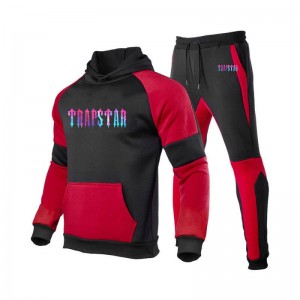 Red Trapstar Fleece Causal Sport Men's Tracksuit India | BX68-985