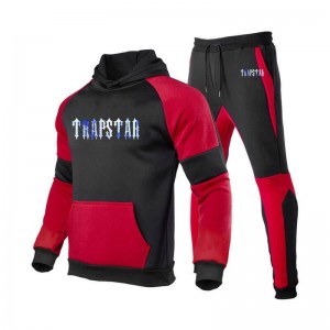 Red Trapstar Fleece Causal Sport Men's Tracksuit India | SV13-728