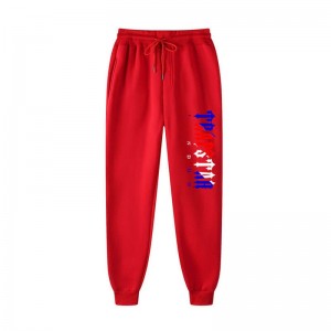 Red Trapstar Fleece London Shining Men's Pants India | XR07-654