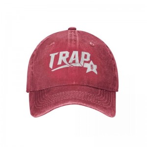 Red Trapstar Jacket Baseball Cap Men's Hats India | ZW49-291