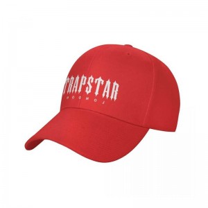 Red Trapstar London Baseball Caps Men's Hats India | QB20-797