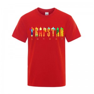 Red Trapstar London Lemon Men's T Shirts India | HG50-528